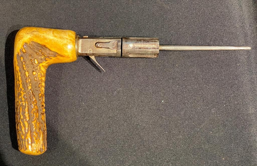Antique Cane Revolver/Dagger - 7