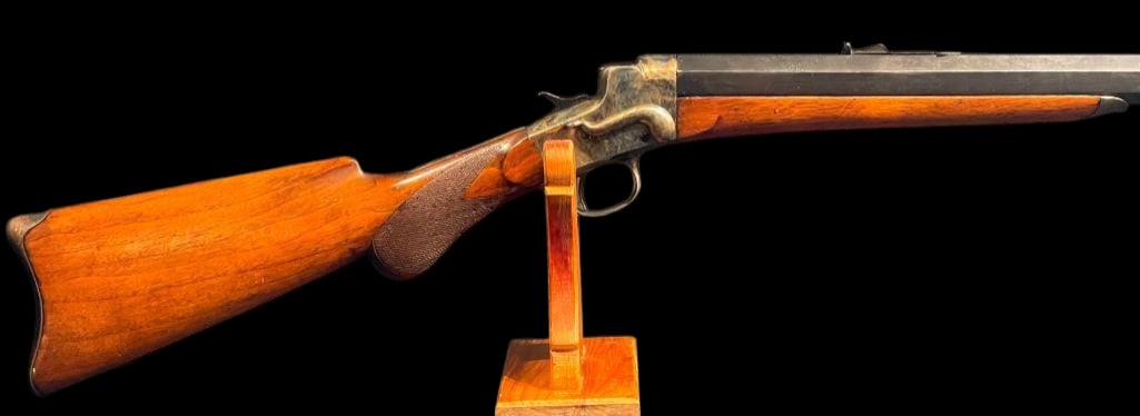 E. Remmington and Sons .45-70 Caliber Falling Block Rifle Circa 1870s: Offered here for your consideration is an E. Remmington and Sons .45-70 caliber falling block rifle from circa the 1870s in very good condition. This falling block rifle features a walnut stock and fo