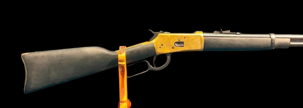 Puma Model 92 Lever Action Rifle .38 Special - .357 Magnum: For your bidding pleasure is a Puma Model 92 lever action rifle in .38 Special or .357 Magnum. It features a blackened wood stock, Brass frame, blued barrel and ladder style rear sights. A versatile r