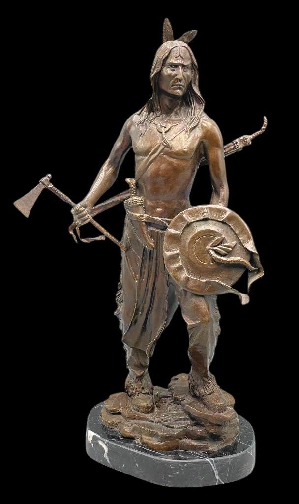 Native American Indian Warrior With Tomahawk - An After Jean Didier Debut (1 of 17)
