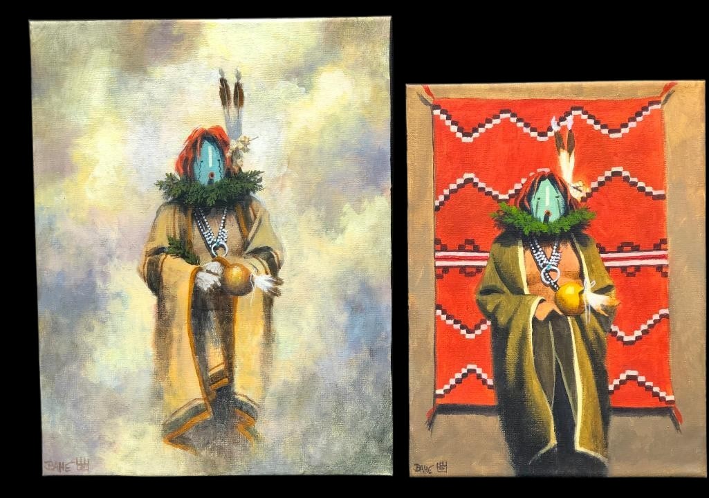 Two Original Acrylic Paintings By Allen Bahe (1 of 10)