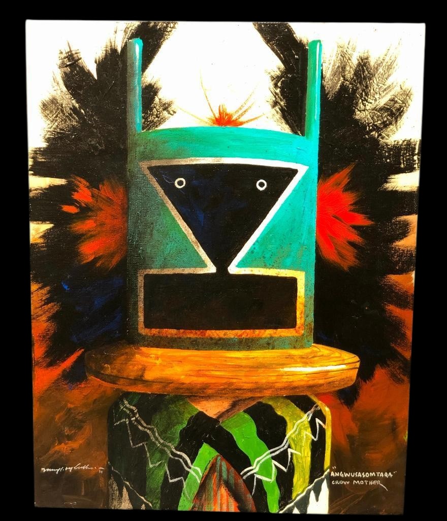 Crow Mother Original Acrylic Painting By Michael McCullough (1 of 8)