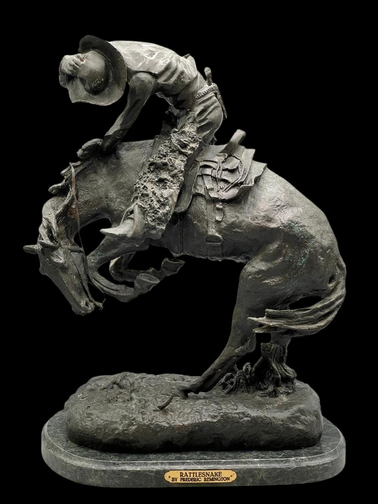 Rattlesnake After Remington Recast Bronze (1 of 17)
