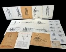 Two Limited Edition Books Of Pen And Ink Sketches By Charles M Russell (1 of 12)