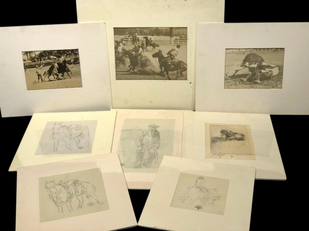 Group Of Western Sketches And Old Photographs (1 of 12)