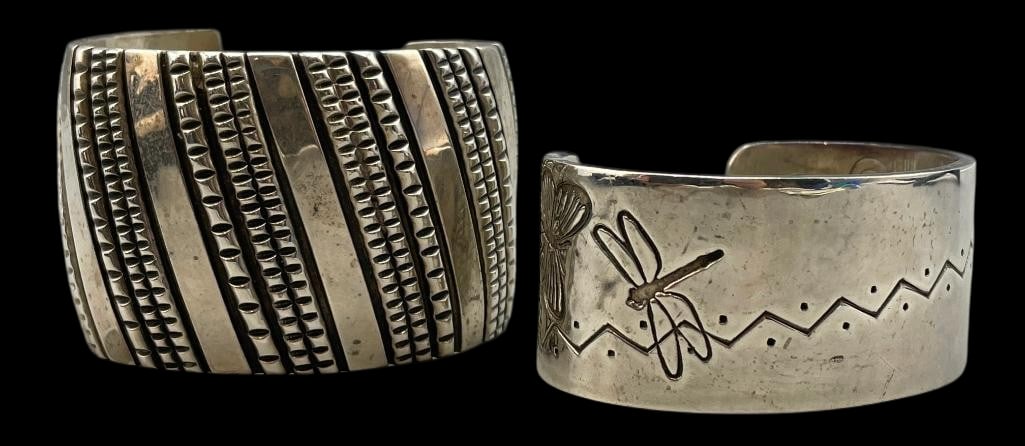 Two Sterling Silver Cuff Bracelets by Tillie Jon And Michael L. Slim (1 of 14)