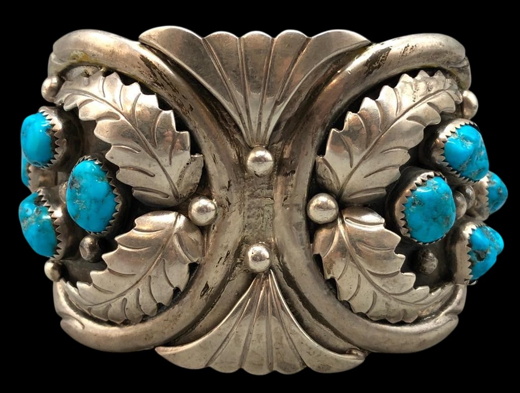 Sterling Silver And Turquoise Conversion Bracelet (1 of 8)