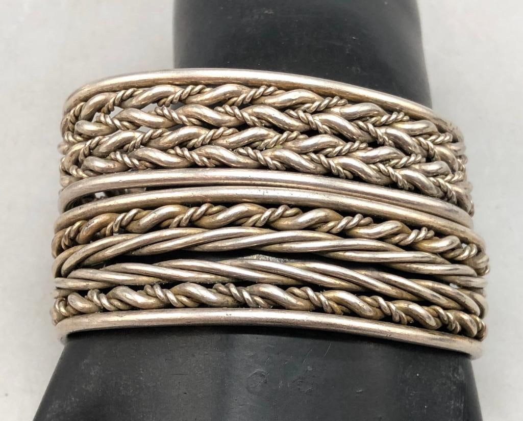 Five Sterling Silver Bracelets - 11