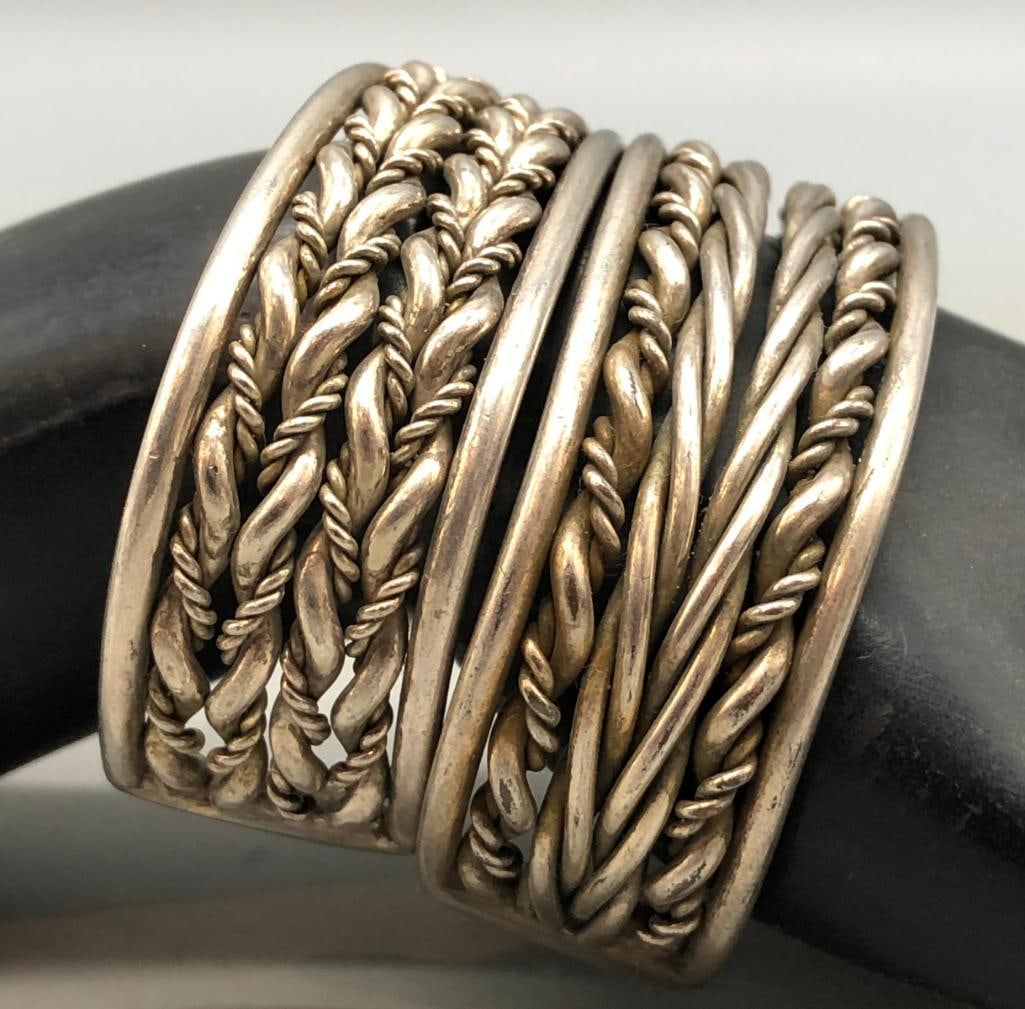 Five Sterling Silver Bracelets - 12