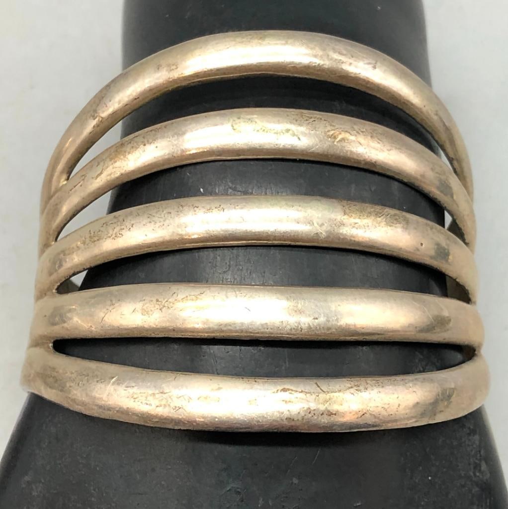 Five Sterling Silver Bracelets - 9