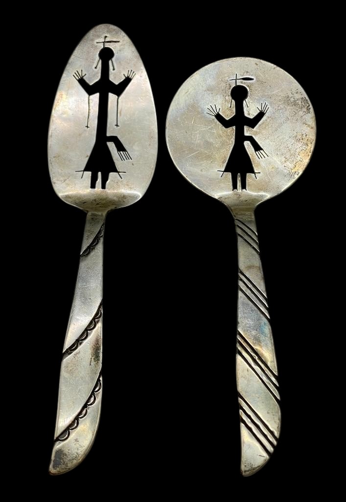 Sterling Silver Serving Set With Kachina Designs (1 of 10)