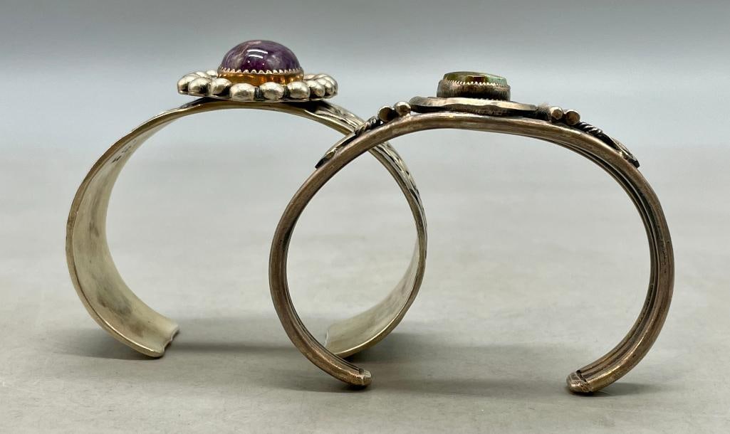 Two Sterling Silver Bracelets - 9