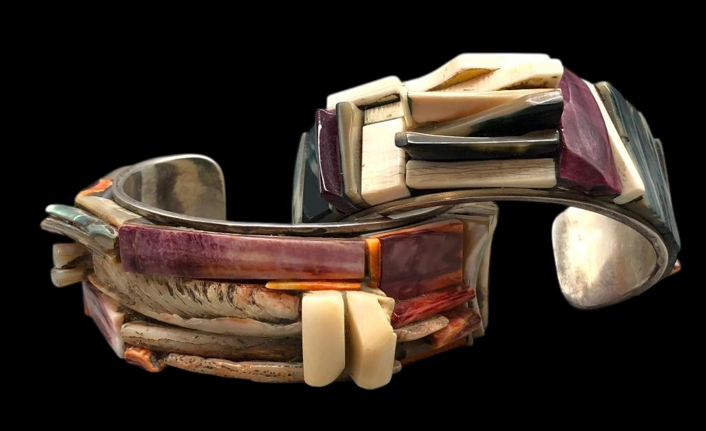 Two Sterling Silver, Shell And Ivory Bracelets By Consuelo Campos - Mexican (1 of 14)