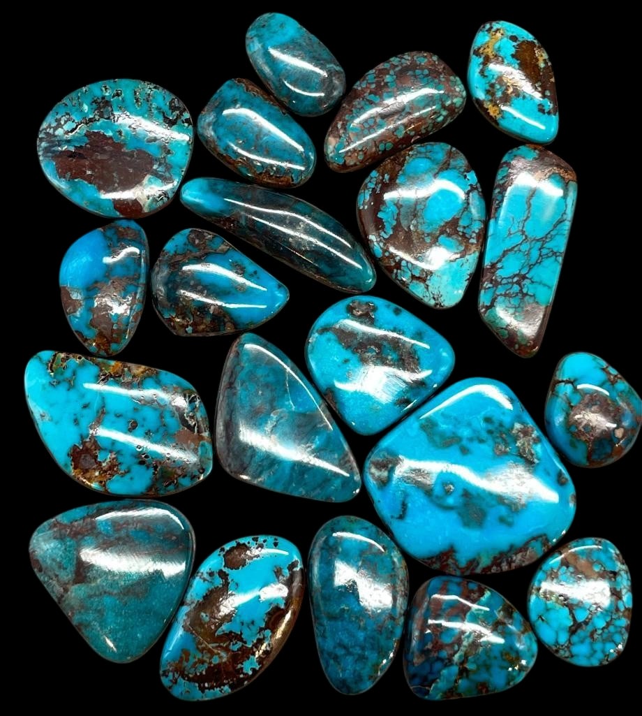 Approximately 275 Carats Bisbee Turquoise Cabochons (1 of 6)