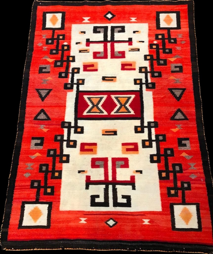 Early Storm Pattern Variant Navajo Rug (1 of 13)