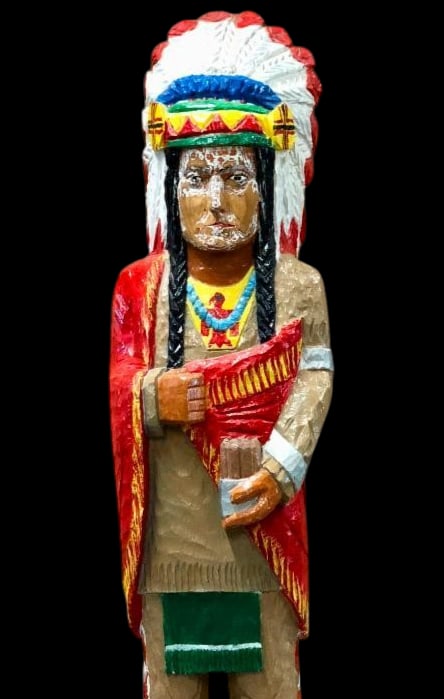 Hand Carved Cigar Shop Native American Figure - Wooden Indian (1 of 20)