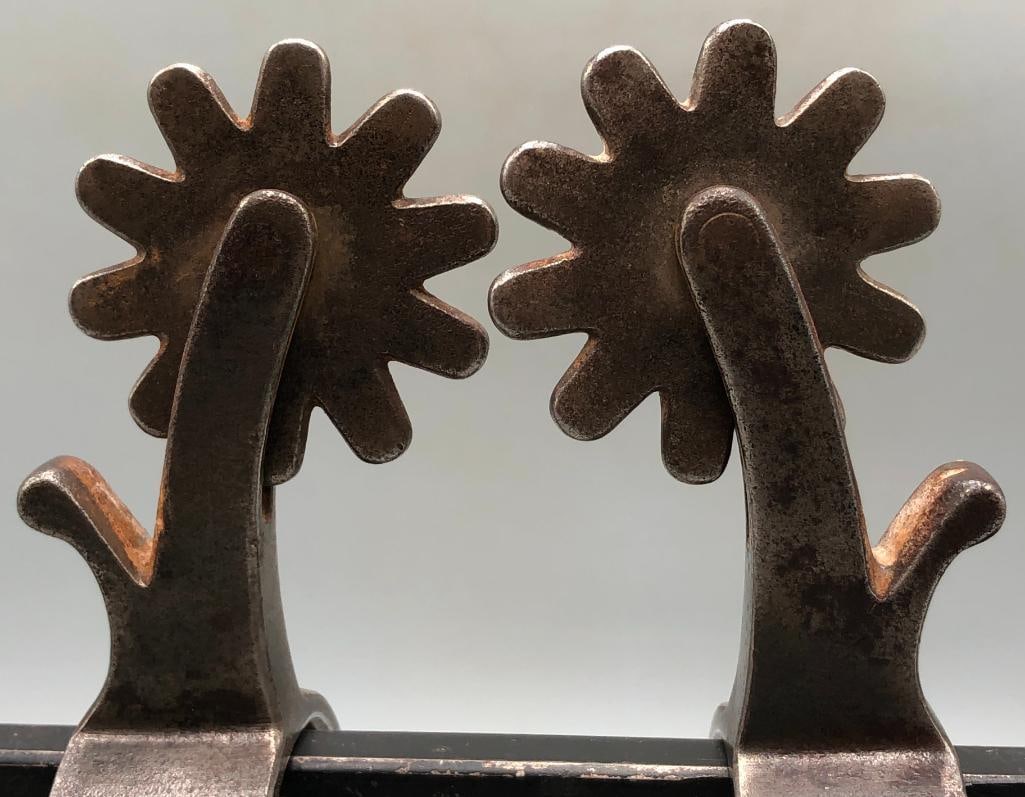 Remounted Inside Marked Crockett Spurs - 6
