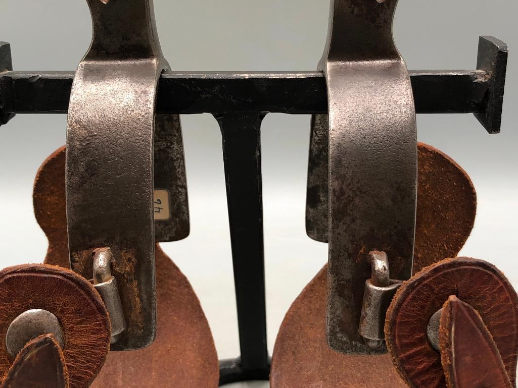 Remounted Inside Marked Crockett Spurs - 7