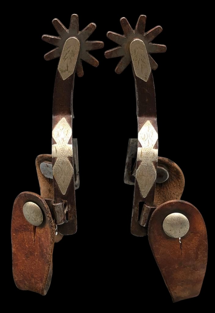 Pair Of WW2 Era Crockett Rim Marked Spurs (1 of 15)
