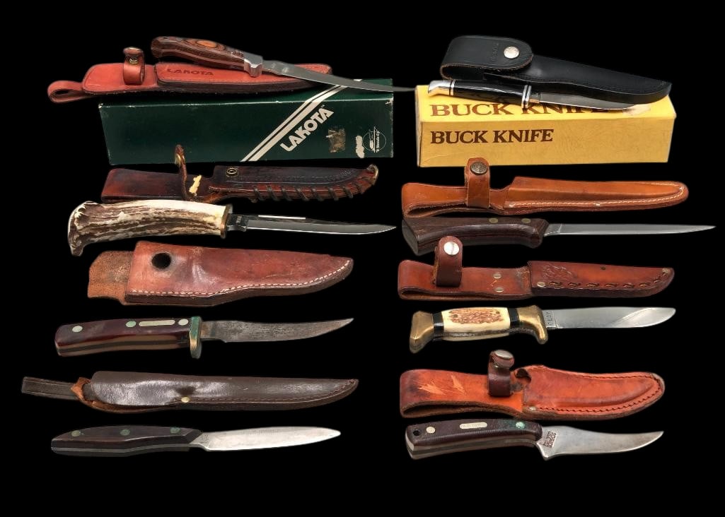 Group Of Eight Hunting Style Knives (1 of 19)