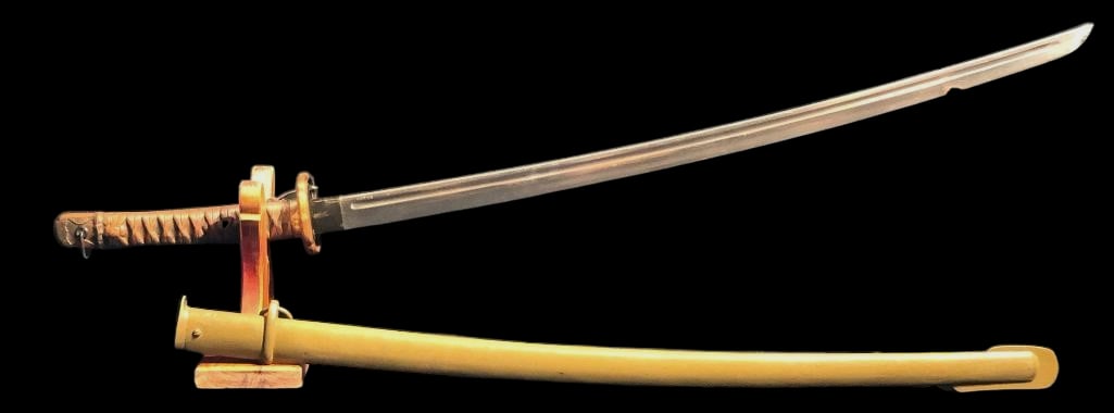 Japanese Imperial Military Bring Back Katana - Sword With Paperwork: Offered here for your consideration is a Japanese Imperial Military bring back Katana - sword and it comes with paperwork. This katana is a Type-95 NCO sword. It has a curved, single edged steel
