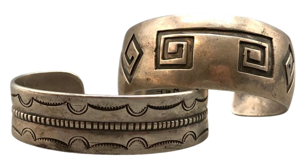 Two Sterling Silver Bracelets With Various Designs (1 of 12)