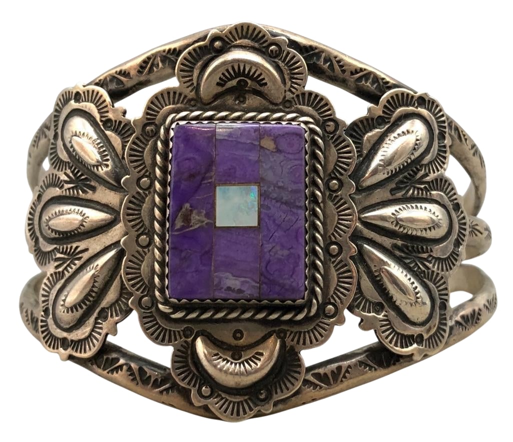 Sugilite, Opal And Sterling Silver Bracelet By Bernyse Chavez (1 of 9)