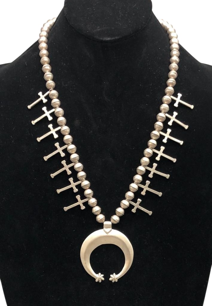 Vintage Squash Blossom Style Cross Theme Necklace (1 of 15)