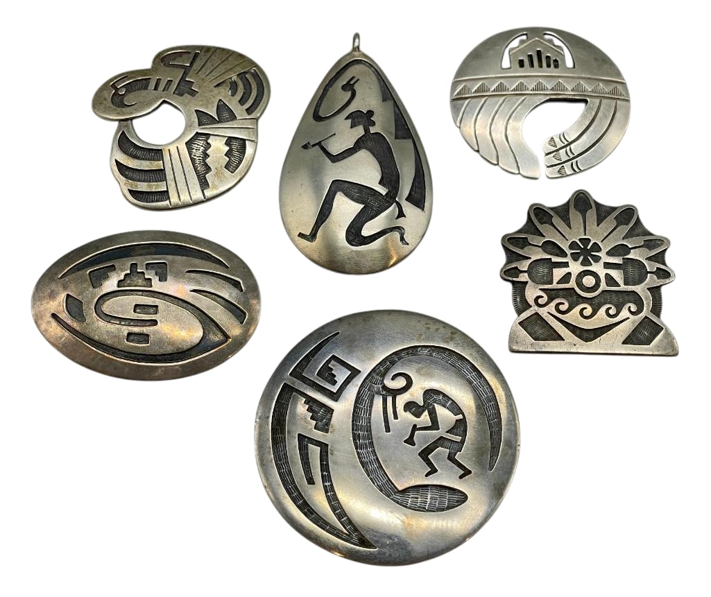 Group Of Sterling Silver Pins And Pendants (1 of 9)