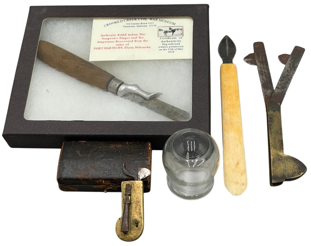 1860s to 1870s Blood Letting And Medical Instruments Lot (1 of 9)
