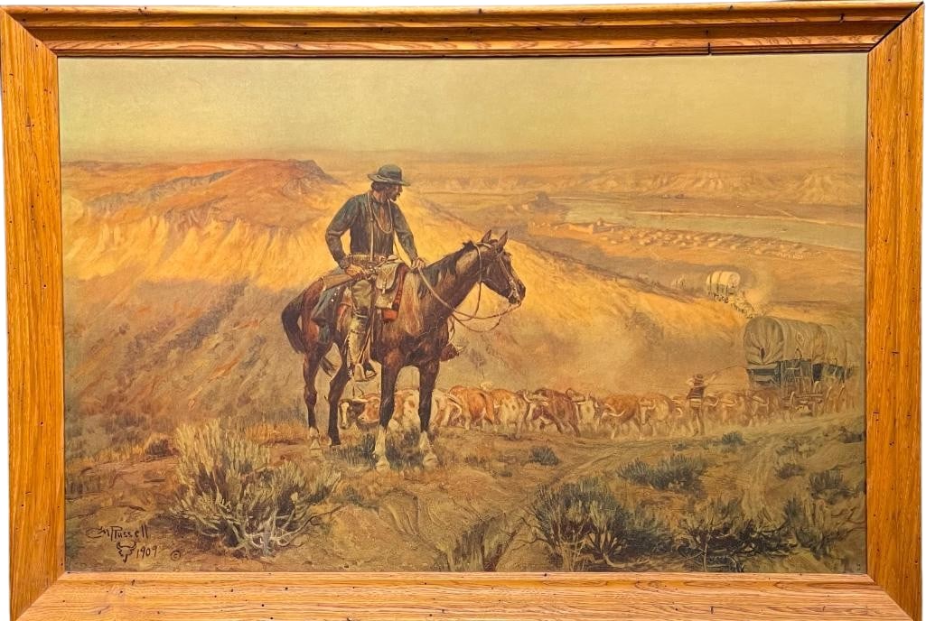Early Charlie Russell Lithograph With Paperwork (1 of 15)