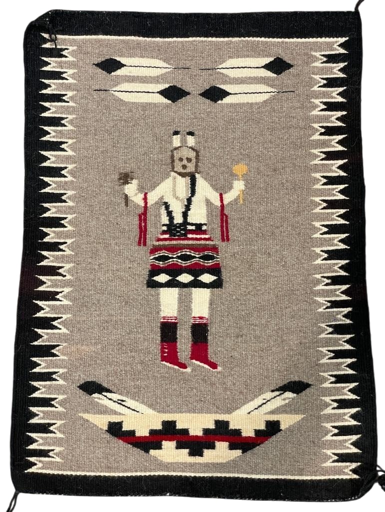 Navajo Pictorial Weaving with Yei - Feathers and Basket Designs (1 of 8)
