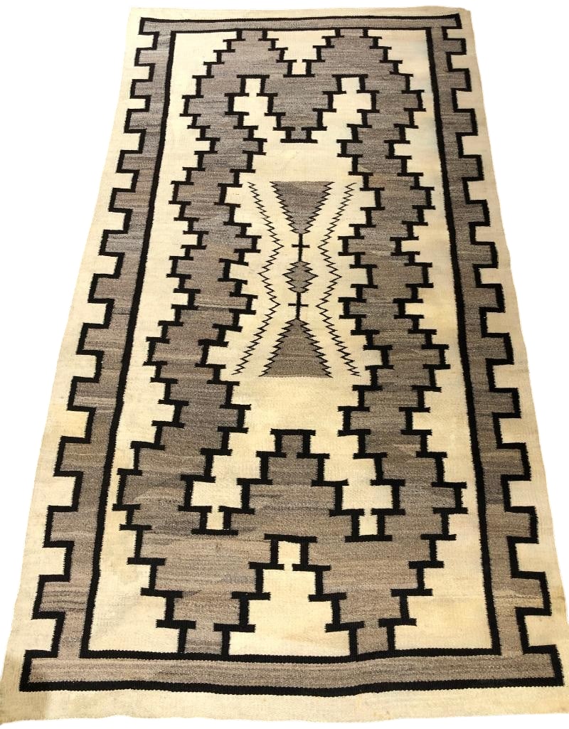 Early Storm Pattern Variant Navajo Rug Circa 1920-1940 (1 of 11)