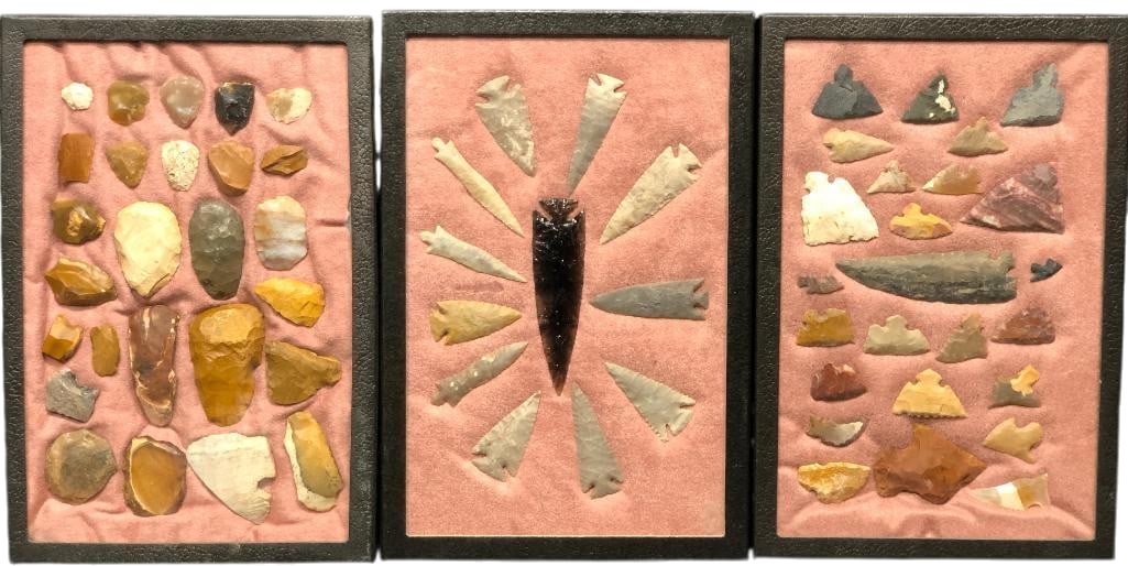 Three Frames of Arrowheads, Points, Etc. (1 of 12)