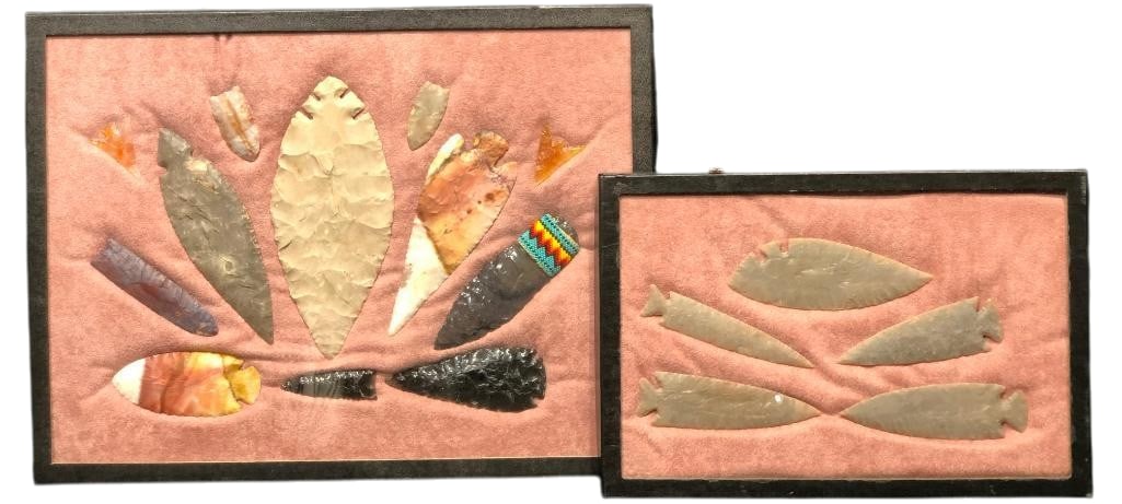 Two Frames Of Exotic Stone Points, Etc (1 of 11)