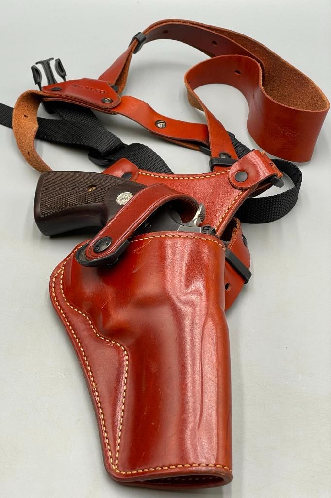 Colt Python 357 Python With Leather Galco Shoulder Holster - 18