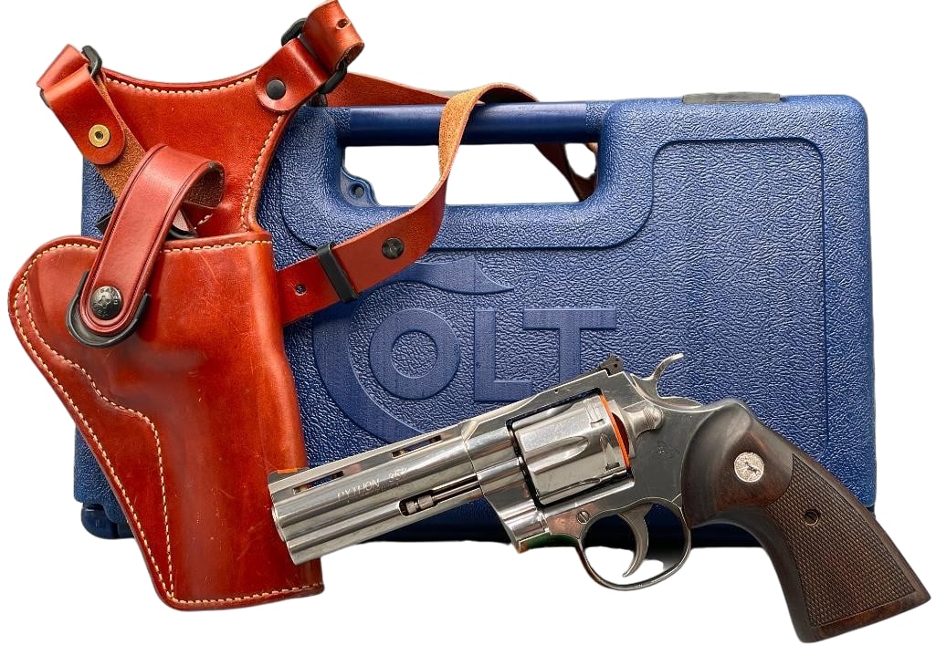 Colt Python 357 Python With Leather Galco Shoulder Holster - 20