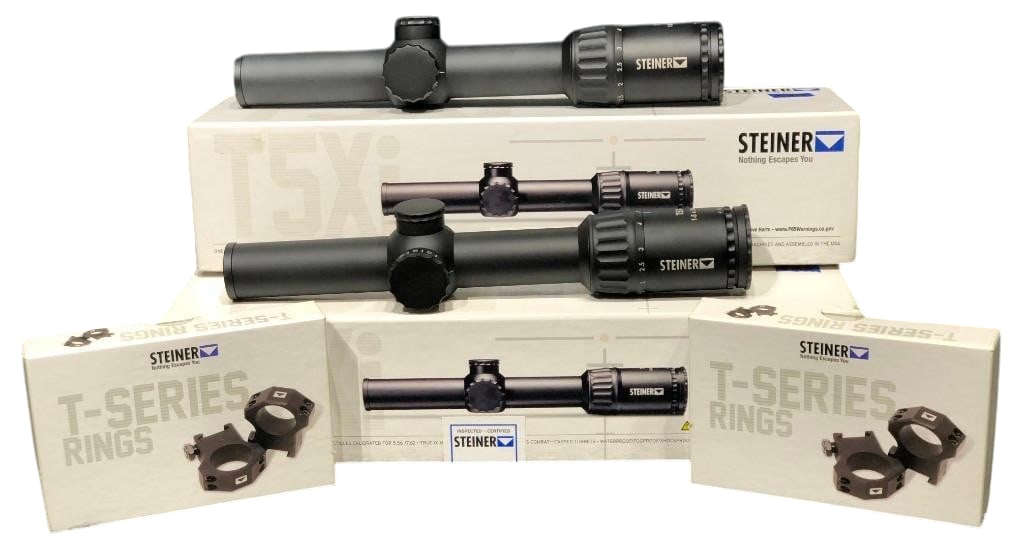 Two Steiner T5Xi 1.5 x 24mm Scopes And Rings (1 of 10)