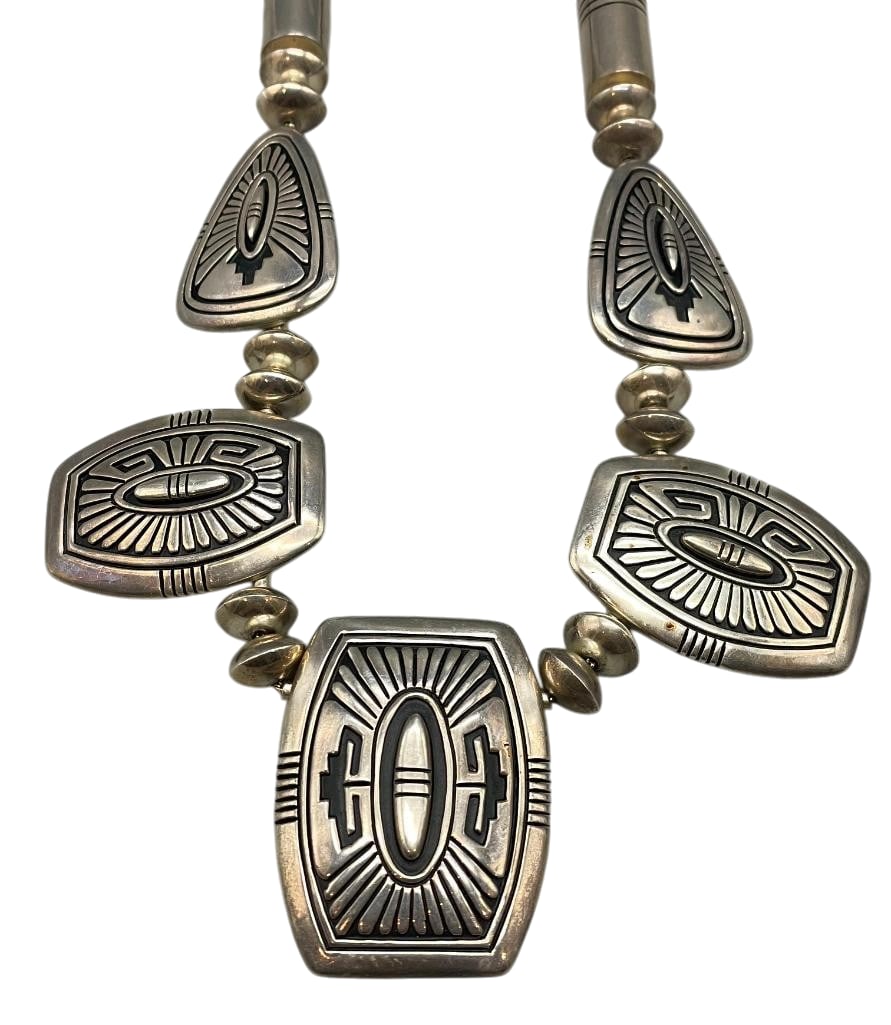 Steven Joe Begay Sterling Silver Necklace (1 of 14)