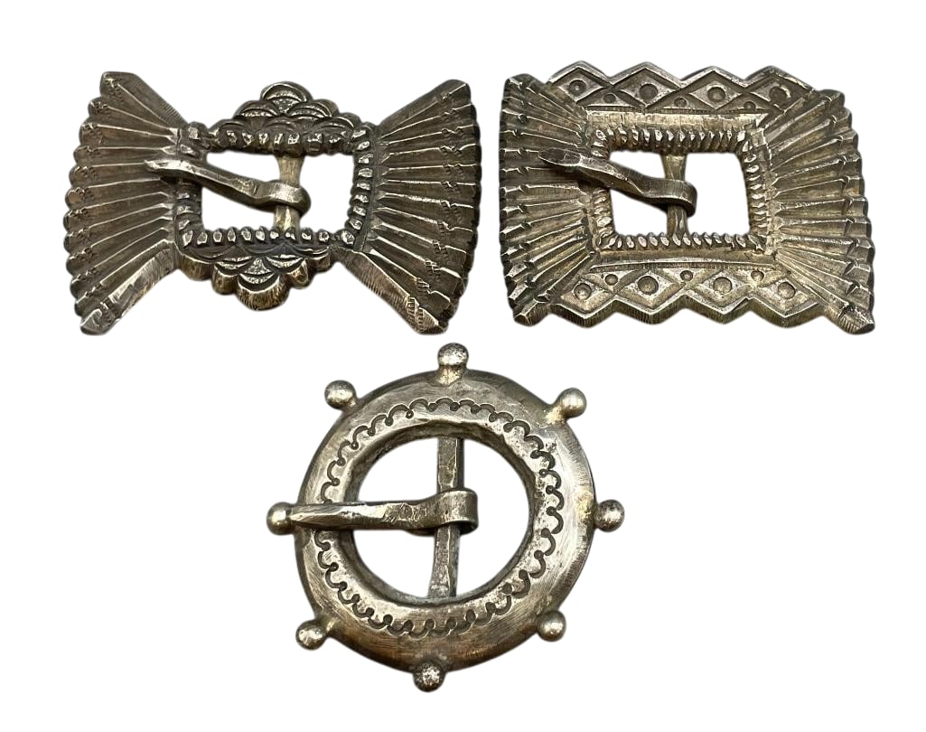 Three Coin Silver Cast Buckles By Jock Favour (1 of 10)