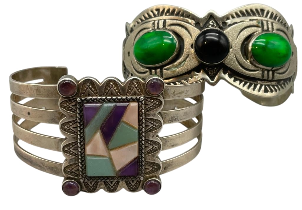 Two Multi Stone And Sterling Silver Bracelets (1 of 13)
