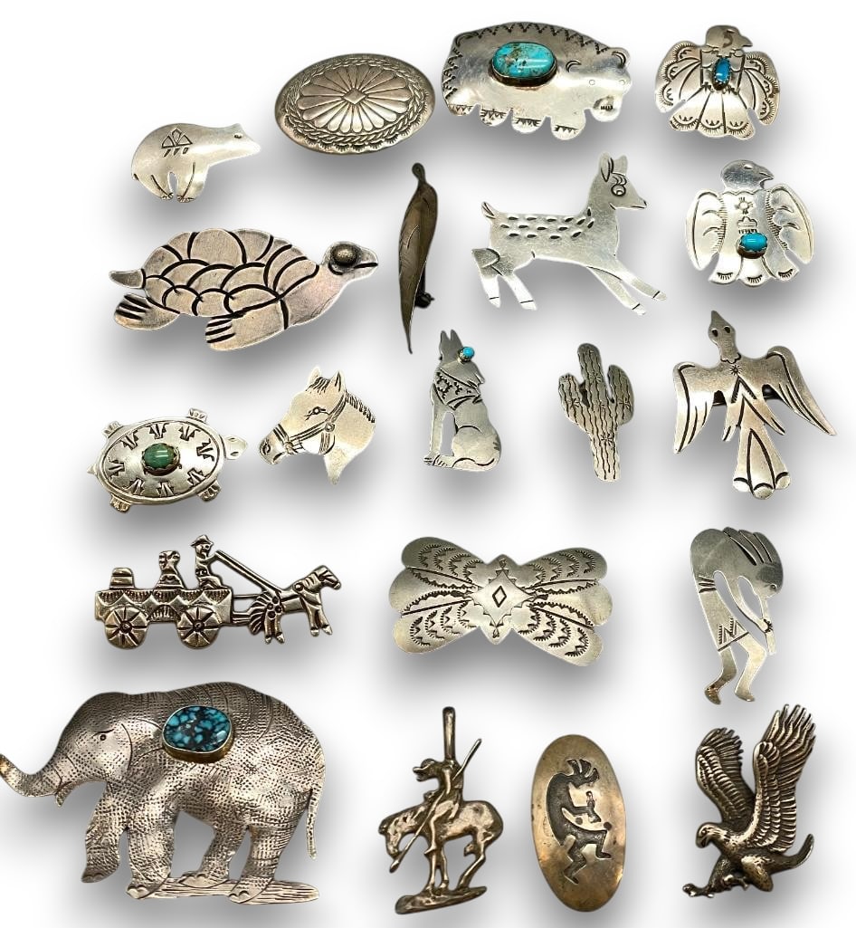 Group Of Sterling Silver Pins And Pendants (1 of 14)