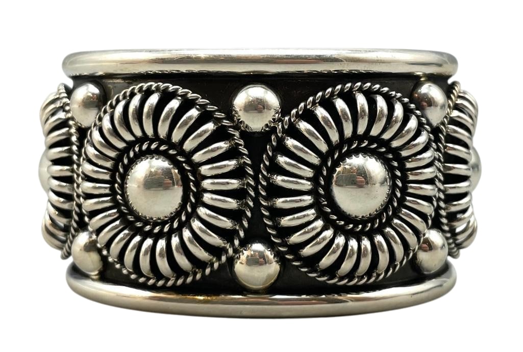 Stylish Sterling Silver Cuff Bracelet By Thomas Charlie (1 of 9)