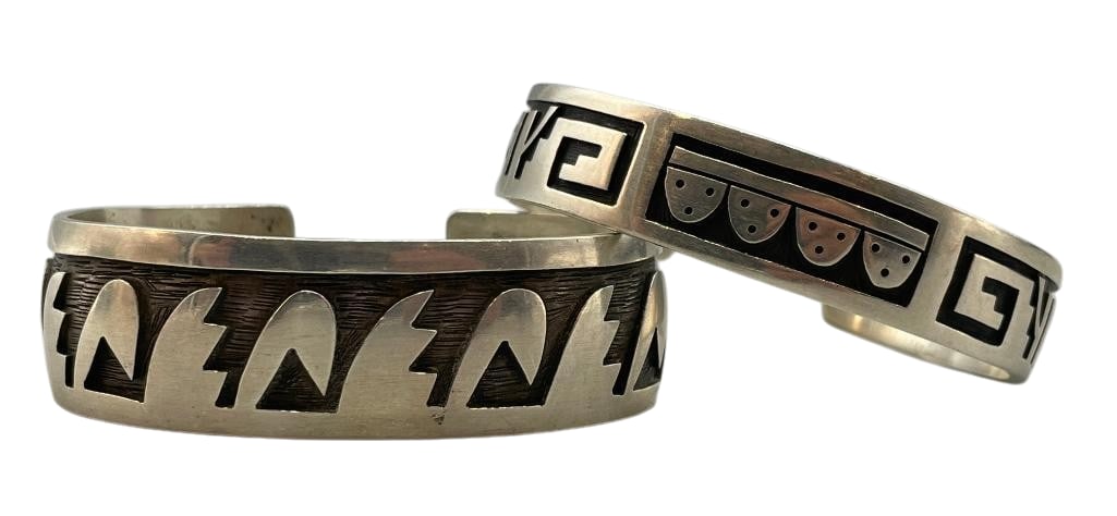 Two Sterling Silver Overlay Style Bracelets (1 of 12)