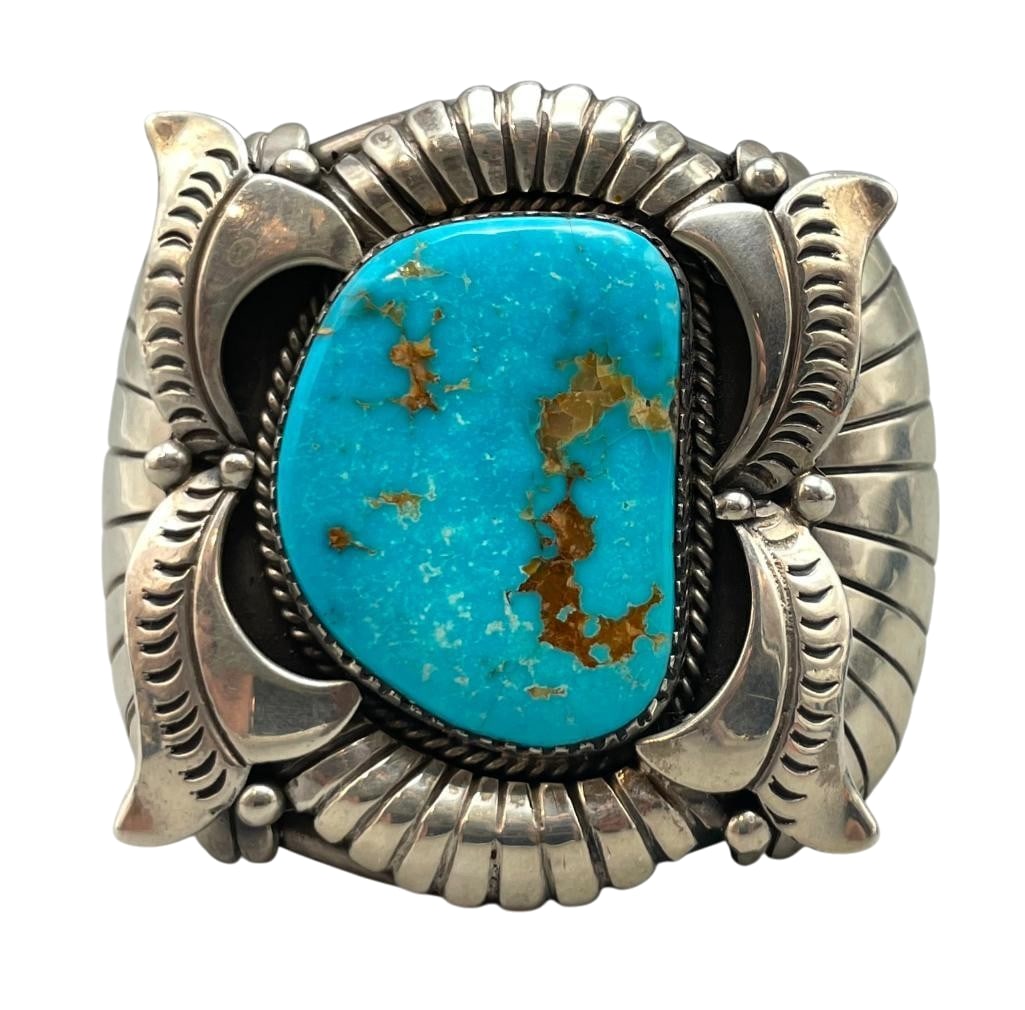 Sterling Silver And Turquoise Bracelet (1 of 9)
