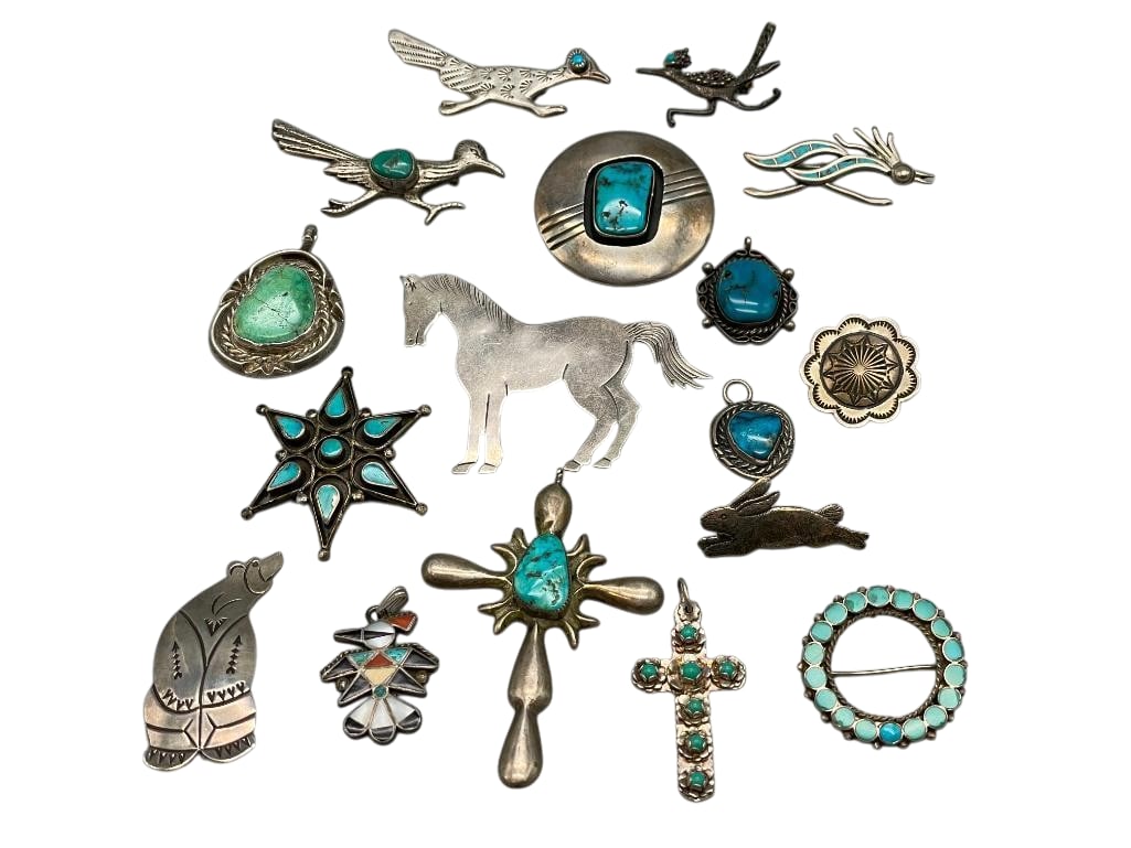 Southwestern Pin and Pendant Collection With Various Designs (1 of 9)
