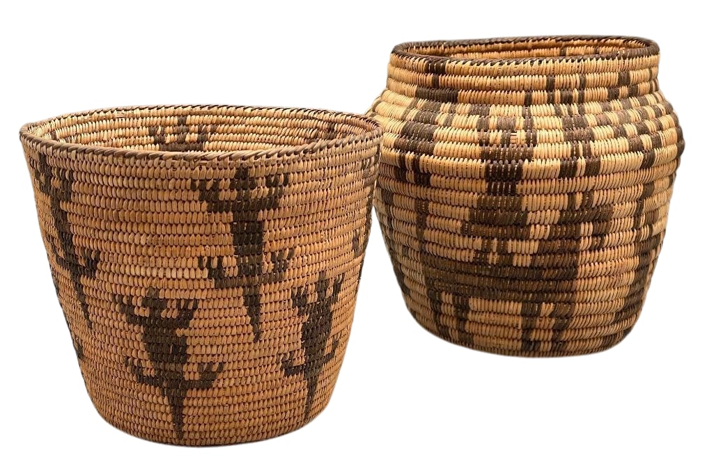 Two Antique Figural Pima Baskets (1 of 8)