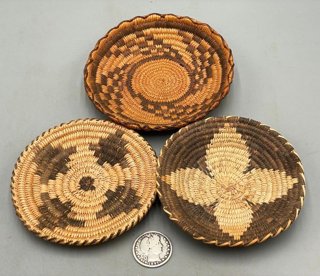 Three Fine Mini Pima Baskets - 2