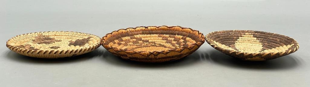 Three Fine Mini Pima Baskets - 3