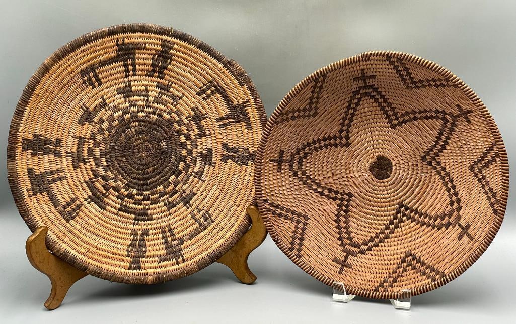 Two Antique Figural Apache Baskets - 2